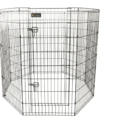 Parc pour chien en métal noir - 121 cm
