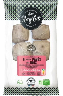 Pavés aux noix bio Angelus - 6 x 60 g