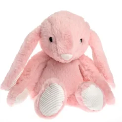 Peluche bouillotte lapin rose aux grains de blé et à la lavande Artisan du Bien-Être