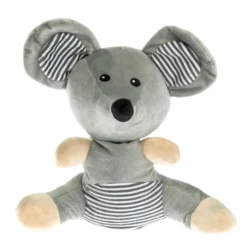 Peluche bouillotte souris grise aux grains de blé et à la lavande Artisan du Bien-Être