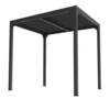 Pergola bioclimatique coloris gris en aluminium - 2,4 x 3 m