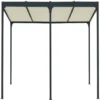 Pergola bioclimatique coloris gris en aluminium - 3,6 x 5,98 m