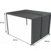 Pergola bioclimatique coloris gris en aluminium - 3,6 x 3 m