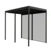 Pergola bioclimatique coloris gris en aluminium - 3,6 x 5,98 m