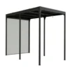 Pergola bioclimatique coloris gris en aluminium - 3,6 x 5,98 m