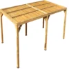 Pergola coloris beige en bois traité très haute température - 3,41 x 6,14 m