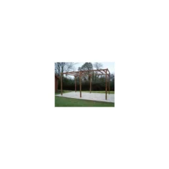 Pergola en bois d’épicéa thermo-chauffé livrée Foresta Bois - 296 x 500 x 239 cm