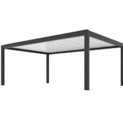 Pergola Summer autoportée motorisée coloris gris en aluminium - 6 x 4 m