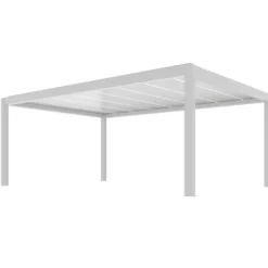 Pergola Summer autoportée motorisée coloris blanc en aluminium - 6 x 4 m