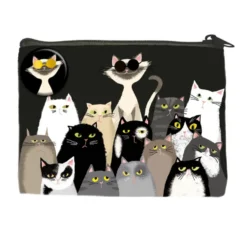 Petite trousse coloris multicolore Cartes d'Art photo matou - 12 x 10 cm