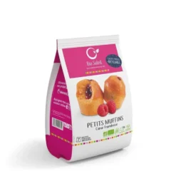 Petits muffins cœur confiture framboise Bio Soleil - 200 g