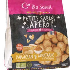 Petits sablés parmesan et moutarde bio Biosoleil - 100 g