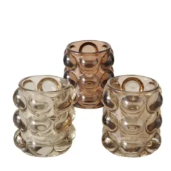 Photophore Bubbles en verre laqué - Ø 9 x H 9 cm