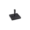 Pied de parasol carré ciré noir - 20 kg