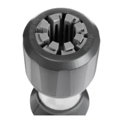 Pied de parasol droit pour mât coloris gris en aluminium Gard&Rock - Ø 8 x 28 cm