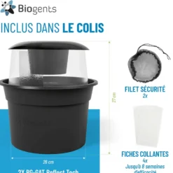 Piège d'extérieur à moustiques tigre coloris noir Biogents BG-GAT
