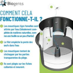 Piège d'extérieur à moustiques tigre coloris noir Biogents BG-GAT