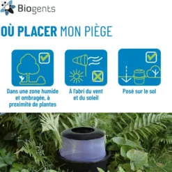 Piège d'extérieur à moustiques tigre coloris noir Biogents BG-GAT