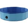 Piscine pour chien forme ronde coloris bleu Flamingo Splatter - Taille S Ø 80 cm