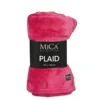Plaid polaire fuchsia Mica Famke - 180 x 130 cm