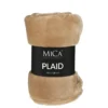 Plaid polaire marron clair Mica Famke - 180 x 130 cm