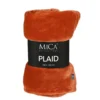 Plaid polaire terracotta Mica Famke - 180 x 130 cm
