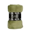 Plaid polaire vert clair en polyester Mica Famke - 180 x 130 cm