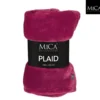 Plaid rouge bordeaux en polyester Mica Famke - 180 x 130 cm