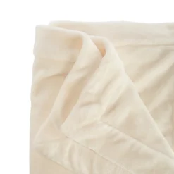 Plaid Tender coloris blanc en coton - 150 x 200 cm