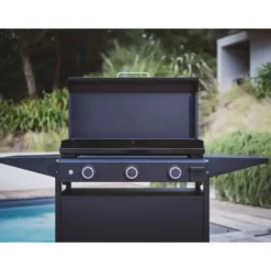 Plancha au gaz pour 10 à 15 personnes coloris noir en acier 7500 W Forge Adour Origin - 79,7 x 55,3 x 24,4 cm
