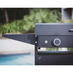 Plancha au gaz pour 10 à 15 personnes coloris noir en acier 7500 W Forge Adour Origin - 79,7 x 55,3 x 24,4 cm