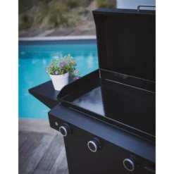 Plancha au gaz pour 10 à 15 personnes coloris noir en acier 7500 W Forge Adour Origin - 79,7 x 55,3 x 24,4 cm