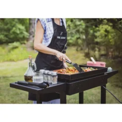 Plancha électrique pour 8 à 10 personnes coloris noir en acier Forge Adour Base 60 - 62 x 47,8 x 19,4 cm