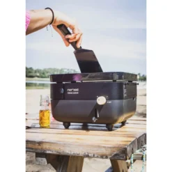 Plancha Nomad au gaz coloris noir en acier Forge Adour Nomad - 33,5 x 33,5 x 21,5 cm