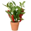 Plante artificielle piment rouge en pot - Ø 18 x H 25 cm
