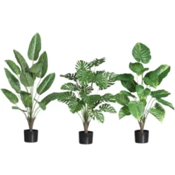 Plante verte artificielle en pot - 95 cm