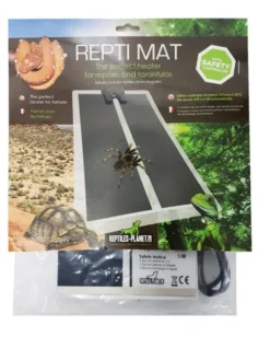 Plaque chauffante pour terrarium coloris noir Reptile Planet Repti Mat 5W - 14 x 15 cm