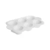 Plaque à 6 muffins en porcelaine blanche - 28 x 17 cm