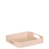Plateau en fer rose clair Davos - 25 x 25 cm