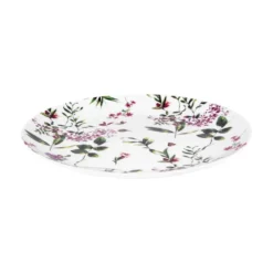 Plat à tarte en porcelaine avec pelle motifs floraux Champêtre - Ø 31 cm