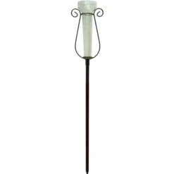 Pluviomètre lyre vert en métal de 44,5 cm