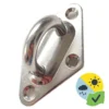 Pontet pour voile d'ombrage coloris gris en inox Gard&Rock - Ø 8 cm