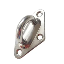 Pontet pour voile d'ombrage coloris gris en inox Gard&Rock - Ø 8 cm