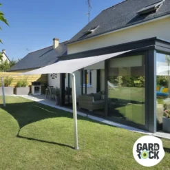 Pontet pour voile d'ombrage coloris gris en inox Gard&Rock - Ø 8 cm