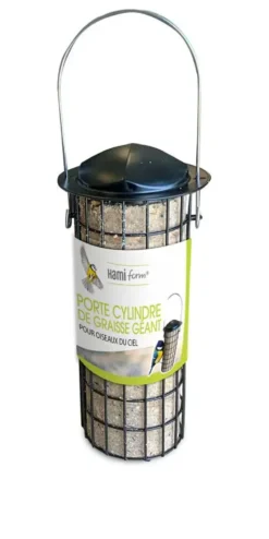 Porte cylindre de graisse géant pour oiseaux du ciel coloris noir Hamiform