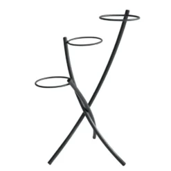 Porte plantes 3 pots en métal gris Louis Moulin - 78 cm
