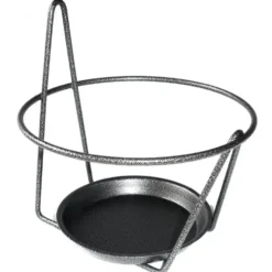 Porte pot mural soucoupe gris Ø 20/22 cm
