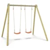 Portique 2 balançoires avec siège bébé en métal Trigano - 2,32 m