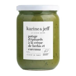 Potage d’épinards à la crème de brebis Bio Karine & Jeff - pot de 50 cl