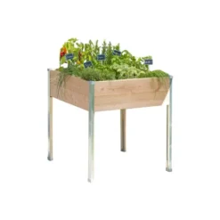 Potager carré en bois sur pieds Mon Petit Potager gamme Design grand modèle - 80 x 75 x 80 cm